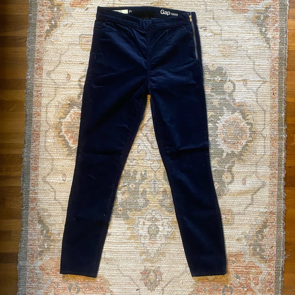 Mid rise dark blue leggings/pants